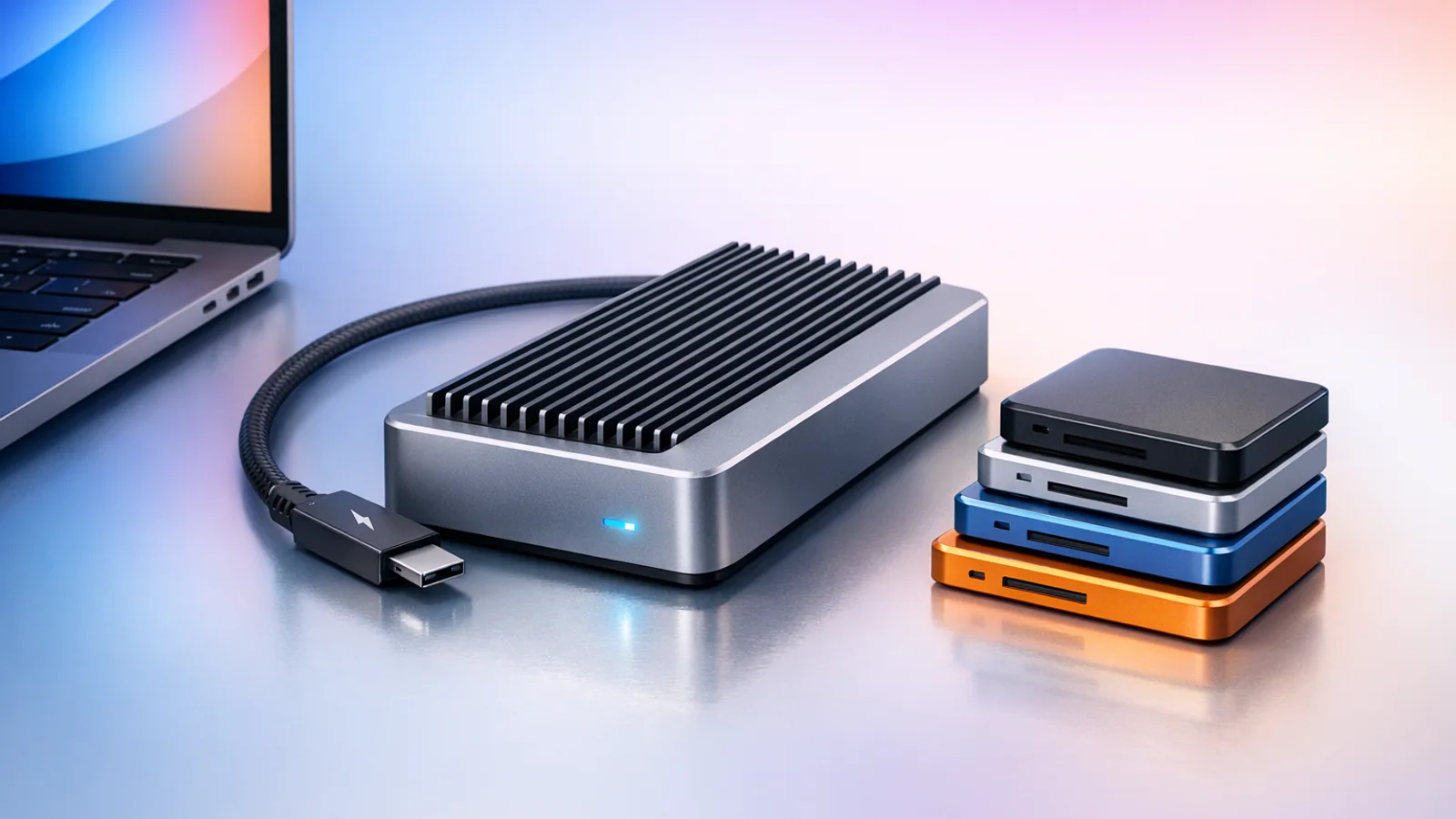 Visuel de couverture pour Meilleurs boîtiers SSD Thunderbolt pour booster ton Mac en 4 To